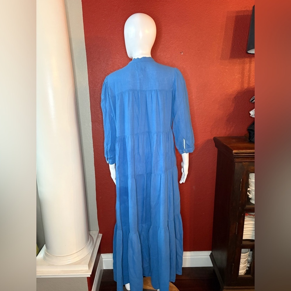 Honorine Long Giselle Cover Up in Color Royal Blue. Size S - Picture 2 of 8
